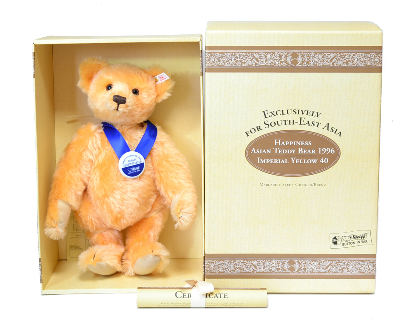 新作限定SALEシュタイフ テディベア 1996 アジアンハピネス Steiff Teddy Bear 40cm ドイツ 限定3,000個 証明書付き 札幌市 シュタイフ社